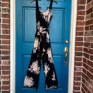 Black & Floral Jumpsuit